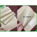 100% Safe And Degradable Brown Kraft Paper With PE Coated For Paper Bags for sale