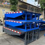 Electric 8T-20T Elevating Dock Steel Hydraulic Dock Ramp Blue
