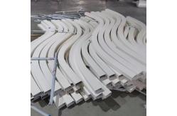 China 6000mm Metal Building Facades Custom Wave Tube Baffle Cladding Wall Curtain supplier