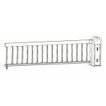 IP44 Traffic Barrier Parking Boom Gate With RFID Card Management