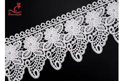 China 2.2cm Cute Water Soluble Flower Lace Trim For Children Garment   supplier
