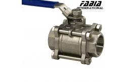 China Manual High Pressure Three Piece Ball Valve supplier