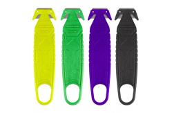 China Plastic Handle Material Safely Compact 15g Box Carton Opener Cutter with Hidden Blade supplier