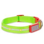 Reflective LED Dog Collar USB Rechargeable Water Resistant Running Over 8 Hours