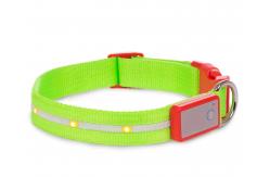 China Reflective LED Dog Collar USB Rechargeable Water Resistant Running Over 8 Hours supplier