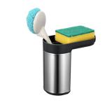 Stainless Steel Kitchen Sink Organiser Rack With Fluid Pump And Sponge Holder