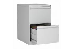 China Light Gray 2 Tiers Metal Filing Cabine Deep Filing Mobile Drawer Pedestal supplier