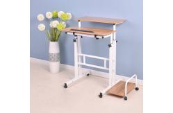 China Home Computer Host W60cm Metal Study Table With Adjustable Height supplier
