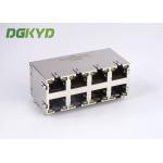 Stack RJ45 Connector Dual Deck 2X4 Y/G RoHS 0879-2D4R-56 Plug Modular jack Rj45 for sale