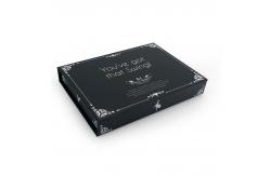 China Full Black Electronics Cardboard Box CDR Custom Book Style For Gift supplier