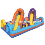 Inflatable Obstacle Challenges Course With Double Slides for sale