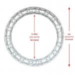 Aluminum Alloy Curved Roof Truss , Music Concert Circular Lighting Truss