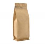16oz 1lb Kraft Stand Up Side Gusset k Paper Bag With Pull Tab Zipper for sale