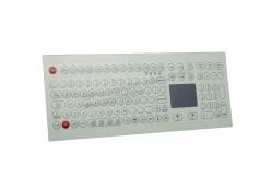 China Membrane Matrial Metal Keyboard With Trackball ,108 Keys , White supplier