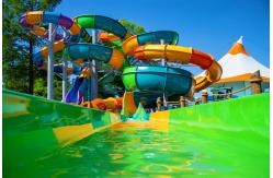 China ODM Swimming Pool Water Playground Summer Children Game Set Toy Equipment Fiberglass Slide supplier