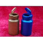 Full Set Colored Pill Bottles , Flip - Top Cap Plastic Capsule Containers Easy To Open / Close for sale