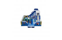 China Blue White Snow theme Children Fun Park Inflatable Slide Bouncy supplier
