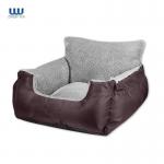 Customized Warm Soft Pet Car Seat Car Dog Bed With Storage Pocket for sale