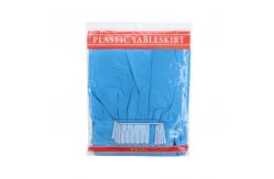 China KINSHUN Ivory Disposable Waterproof Table Skirt Plastic Party Table Skirt supplier