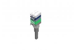 China Metal Dual Shaft Rotary Encoder Incremental With 0.5mm Push Switch supplier