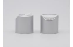 China UV Coating Aluminum 24/420 Disc Top Closures With Embossed Logo supplier