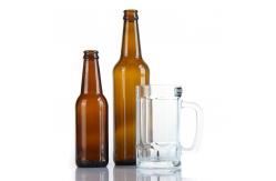 China High Quality 250ml 330ml Green Clear Beer Soda Glass Bottle with Aluminum Lid supplier