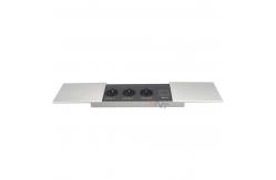 China Sliver Sliding Media Meeting Table Socket Box With Usb Charging supplier