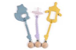 China Squirrel Personalized Silicone Pacifier Clip Baby Silicone Pacifier Chain supplier
