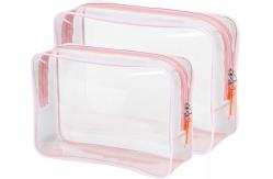 China Shockproof And Durable Transpatent Waterproof Toiletry Bag With Zipper supplier