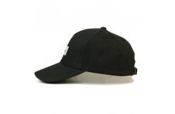China Black 6 Panel Curved Brim Custom Baseball Caps With Plastic Buckle Hats Bsci supplier