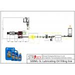High Efficiency Bottle Filling Line 500ML - 5L Lubricating Oil Filling Line for sale