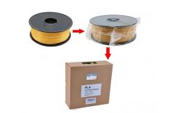 China Elastic Golden 1.75mm  Hdpe PLA 3D Printer Filament Environmentally Friendly supplier
