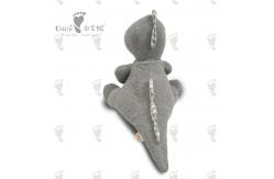 China PP Cotton Stuffed Plush Toy Non Toxic 100% Polyester Grey Dinosaur Plush 28cm supplier