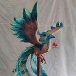 Customizable Realistic Animatronic Animals Chinese Ancient Creatures Green Bird