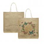 Custom Logo Blanks Sublimation Burlap Tote Bags Reusable Shopping Jute Handbag Linen Sublimation Bag for sale