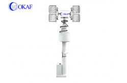 China RS485 6M Mobile Aluminum Telescoping Mast 4*120W CREE Lamp supplier