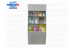 China Single Wall Cardboard Power Wing Display Visual Merchandising Moomin Books With 8 Pockets supplier