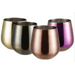 4 Color Stainless Steel Water Cups Double Wall Vacuum Insulated Wine Cup for sale