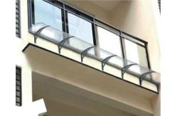 China Polycarbonate Window Awnings DIY Canopy With Black White Or Gray Bracket supplier