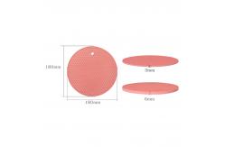 China Custom Logo Round Silicone Tea Cup Mat Silicone Coaster For Drink supplier