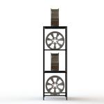 Square Aluminum Alloy Wheel Display Stand Knocked Down for sale