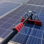 5.4m Aluminum Pole Solar Cleaning Brush For PV Panel And Window Cleaning for sale