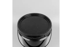 China 4.8L PP Black Round Plastic Bucket 1 Gallon Plastic Paint Bucket supplier