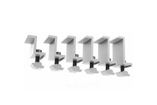 End Clamp Of Solar Roof Mounting Systems With Cutting / Drilling / Punching