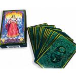 Customized Gold Foil 350gsm Coated Paper Tarot Cards 70x120mm With Tuck Box for sale