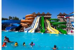 China Height 5-12 Meters Water Park Slide Swimming Pool Set Customized supplier