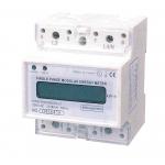 Three Phase Three Wires Din Rail KWH Meter Infrared Electric Meter with High Accuracy for sale