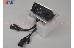 China Conference Multi-functional Hidden Desktop Pop Up Power Sockets , Tabeltop Hydraulic Pop Box supplier