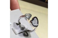 China 0.22 Carat Natural Diamonds 18K Chopard Happy Hearts Ring Handmade No Stone supplier