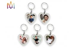 China SS304 Heart Shaped Photo Frame Custom Shaped Keychains supplier